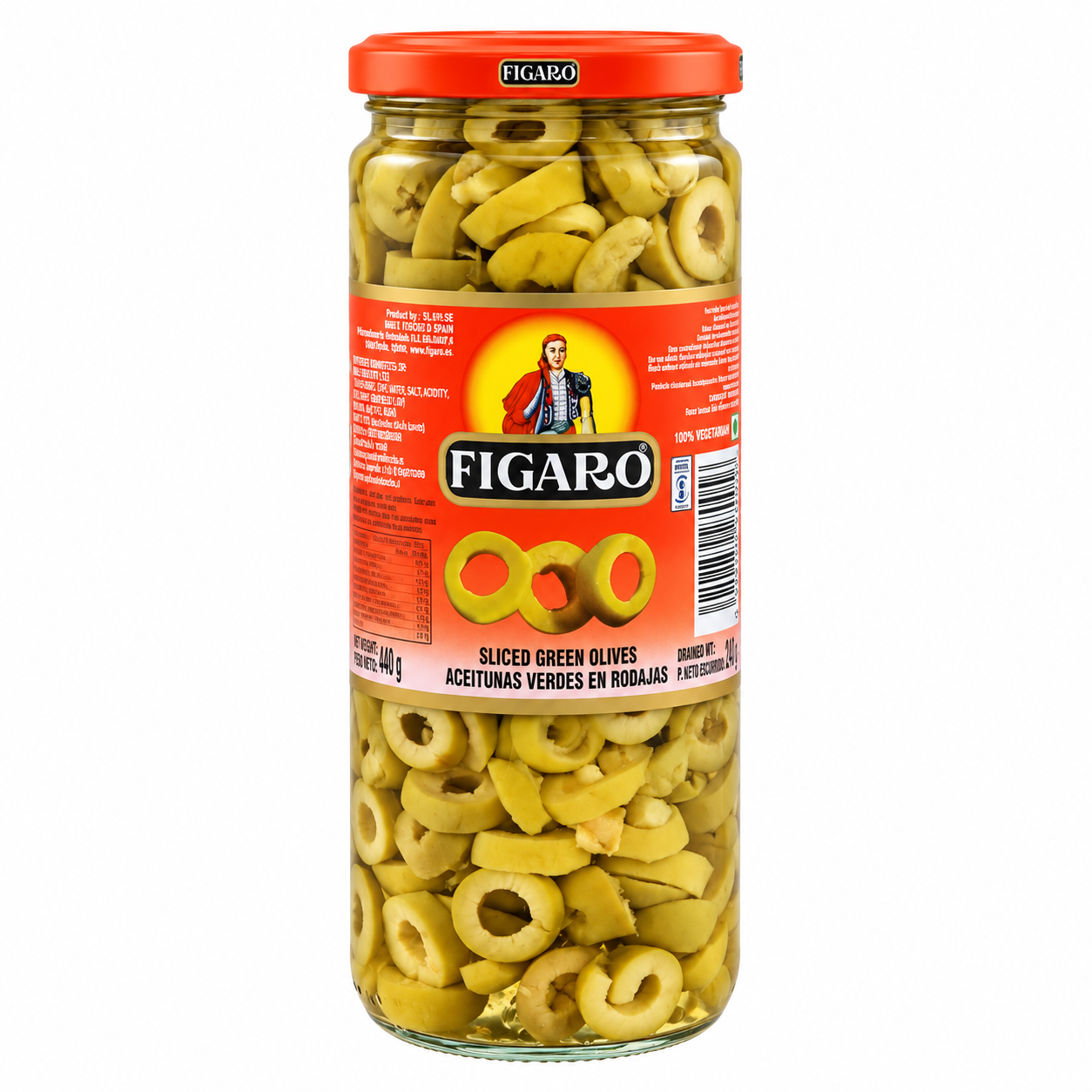 FIGARO GREEN SLICE OLIVES 230G